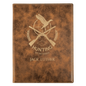 7" x 9" Rustic/Gold Laserable Leatherette Small Portfolio with Notepad (Sold by Case of 4)