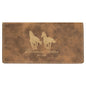 6 3/4" x 3 1/2" Rustic/Gold Laserable Leatherette Checkbook Cover (Sold by Case of 10)