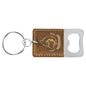 Rectangle Rustic/Gold Laserable Leatherette Bottle Opener Keychain (Sold by Case of 25)