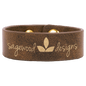 9 1/2" x 1" Rustic/Gold Laserable Leatherette Cuff Bracelet (Sold by Case of 10)