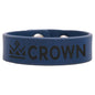 8 1/2" x 3/4" Blue/Black Laserable Leatherette Youth Cuff Bracelet (Sold by Case of 10)