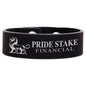 8 1/2" x 3/4" Black/Silver Laserable Leatherette Youth Cuff Bracelet (Sold by Case of 10)
