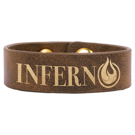 8 1/2" x 3/4" Rustic/Gold Laserable Leatherette Youth Cuff Bracelet (Sold by Case of 10)