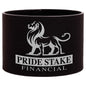 9 1/2" x 2" Black/Silver Laserable Leatherette Cuff Bracelet (Sold by Case of 10)