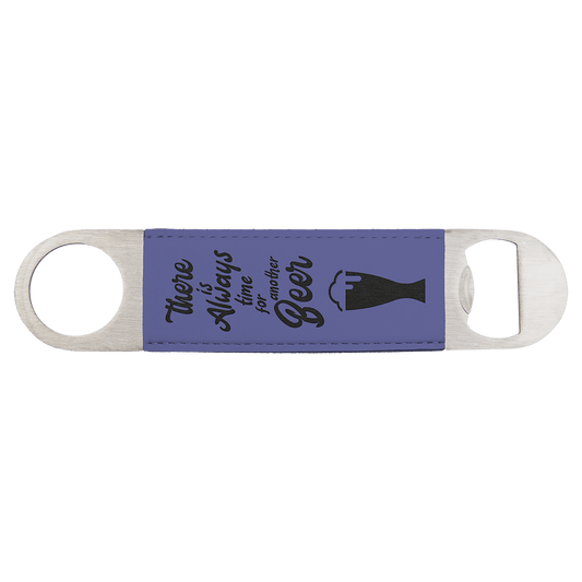 1 1/2" x 7" Purple Laserable Leatherette Bottle Opener (Sold by Case of 25)