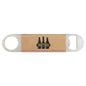 1 1/2" x 7" Light Brown Laserable Leatherette Bottle Opener (Sold by Case of 25)