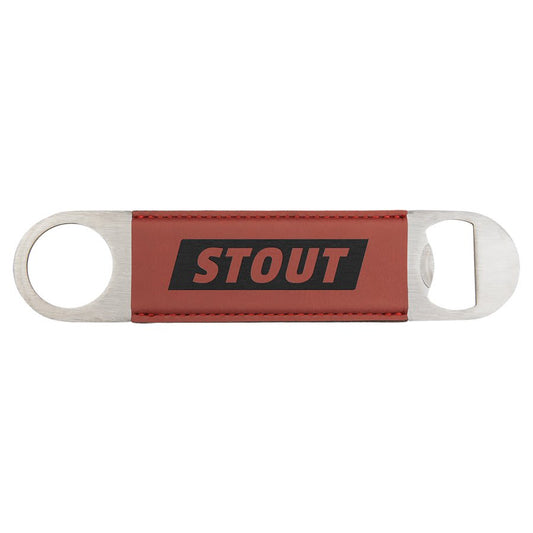 1 1/2" x 7" Rose Laserable Leatherette Bottle Opener (Sold by Case of 25)