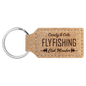 2 3/4" x 1 1/4" Cork Rectangle Keychain (Sold by Case of 50)