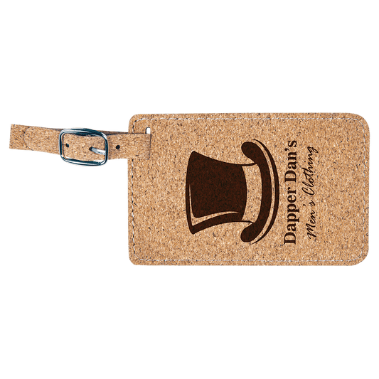 4 1/4" x 2 3/4" Cork Luggage Tag (Sold by Case of 10)