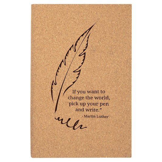 5 1/4" x 8 1/4" Cork Journal with Lined Notepad (Sold by Case of 4)