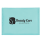 3 3/4" x 2 3/4" Teal Laserable Leatherette Hard Business Card Holder (Sold by Case of 10)