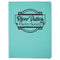 9 1/2" x 12" Teal Laserable Leatherette Portfolio with Notepad (Sold by Case of 4)