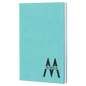 5 1/4" x 8 1/4" Teal Laserable Leatherette Journal with Lined Notepad (Sold by Case of 4)