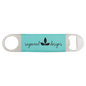 1 1/2" x 7" Teal Laserable Leatherette Bottle Opener (Sold by Case of 25)