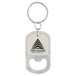 White Laserable Leatherette Oval Bottle Opener Keychain (Sold by Case of 25)