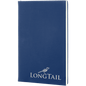 5 1/4" x 8 1/4" Blue/Silver Laserable Leatherette Journal with Lined Notepad (Sold by Case of 4)