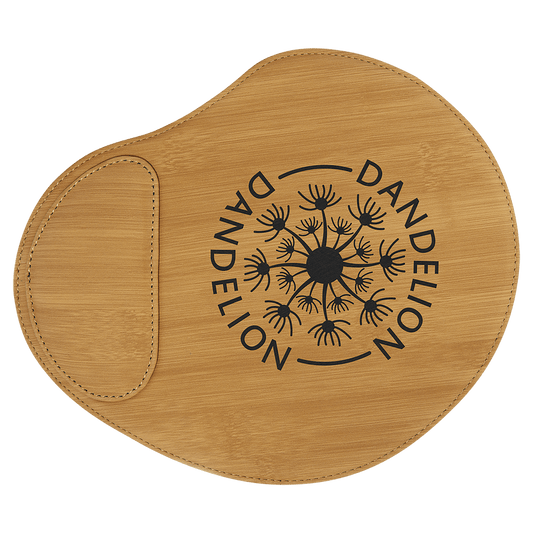 9" x 10 1/4" Bamboo Laserable Leatherette Mouse Pad (Sold by Case of 6)