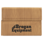 3 3/4" x 2 3/4" Bamboo Laserable Leatherette Hard Business Card Holder (Sold by Case of 10)