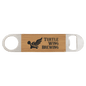 1 1/2" x 7" Bamboo Laserable Leatherette Bottle Opener (Sold by Case of 25)
