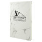 5 1/4" x 8 1/4" White Marble Laserable Leatherette Journal with Lined Notepad (Sold by Case of 4)
