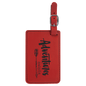 4 1/4" x 2 3/4" Red Laserable Leatherette Luggage Tag (Sold by Case of 10)