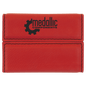 3 3/4" x 2 3/4" Red Laserable Leatherette Hard Business Card Holder (Sold by Case of 10)