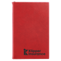 5 1/4" x 8 1/4" Red Laserable Leatherette Journal with Lined Notepad (Sold by Case of 4)