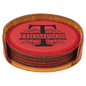 4" Red Laserable Leatherette Round 6-Coaster Set (Sold by Case of 4)