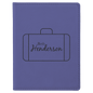 4 1/4" x 5 1/2" Purple Laserable Leatherette Passport Holder (Sold by Case of 6)