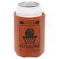 3 3/4" Basketball Laserable Leatherette Beverage Holder (Sold by Case of 25)