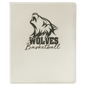 9 1/2" x 12" White/Black Laserable Leatherette Portfolio with Notepad (Sold by Case of 4)