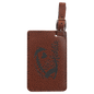 4 1/4" x 2 3/4" Football Laserable Leatherette Luggage Tag (Sold by Case of 10)
