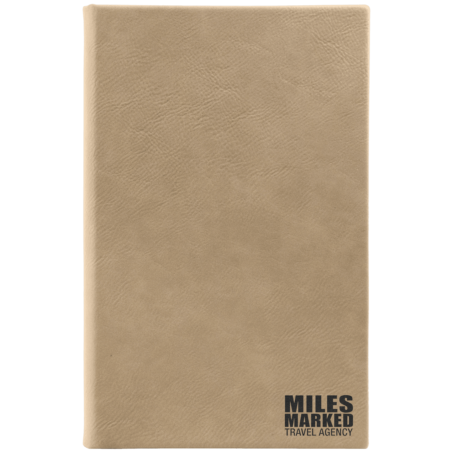 5 3/8" x 8 1/4" Light Brown Leatherette 110 Page Bound Journal with Ribbon Bookmark (Sold by Case of 1)