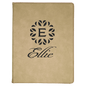 9 1/2" x 12" Light Brown Laserable Leatherette Portfolio with Lined Pad (Sold by Case of 4)