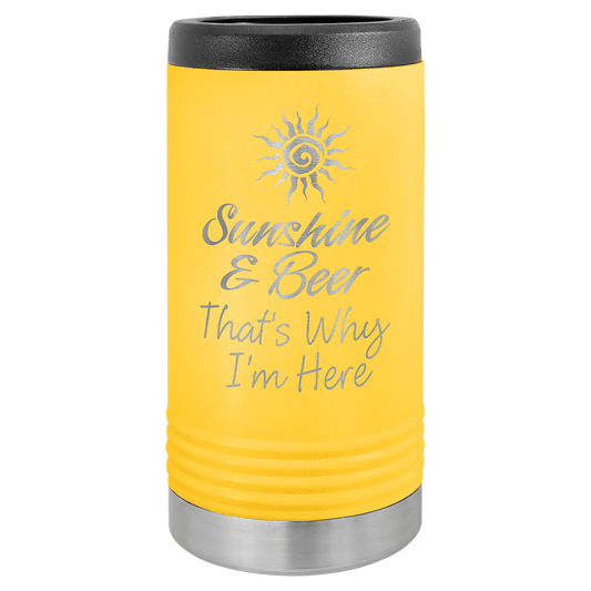 Polar Camel Yellow Slim Beverage Holder (Sold by Case of 24)