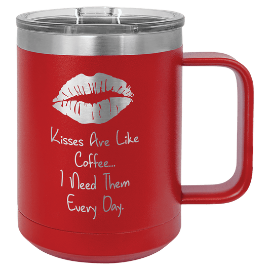 Polar Camel 15 oz. Red Vacuum Insulated Mug with Slider Lid (Sold by Case of 12)