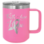 Polar Camel 15 oz. Pink Vacuum Insulated Mug with Slider Lid (Sold by Case of 12)