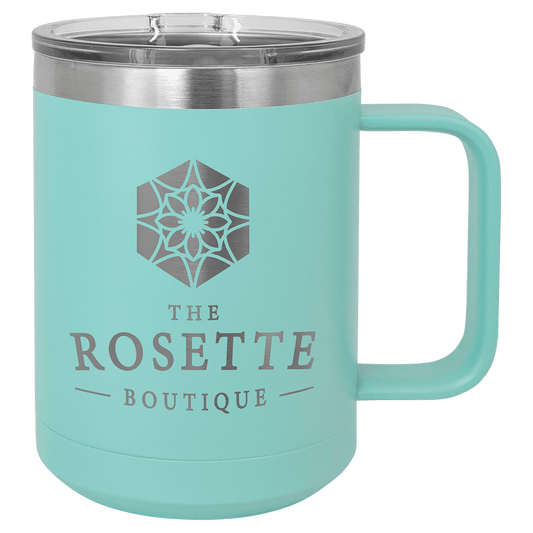 Polar Camel 15 oz. Teal Vacuum Insulated Mug with Slider Lid (Sold by Case of 12)