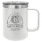 Polar Camel 15 oz. White Vacuum Insulated Mug with Slider Lid (Sold by Case of 12)