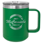 Polar Camel 15 oz. Green Vacuum Insulated Mug with Slider Lid (Sold by Case of 12)