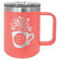 Polar Camel 15 oz. Coral Vacuum Insulated Mug with Slider Lid (Sold by Case of 12)
