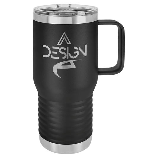 Polar Camel 20 oz. Black Vacuum Insulated Travel Mug with Slider Lid (Sold by Case of 24)