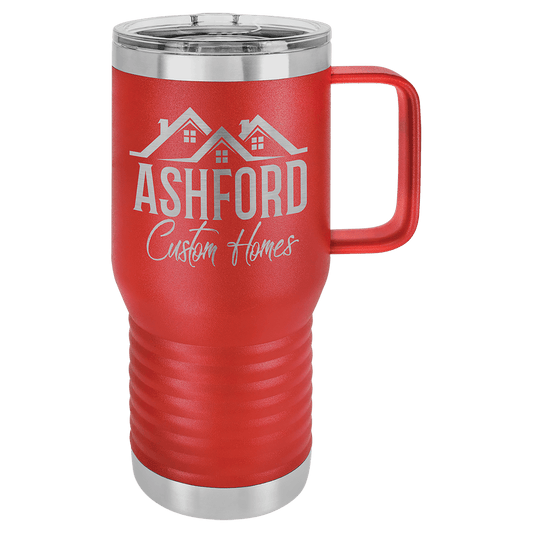 Polar Camel 20 oz. Red Vacuum Insulated Travel Mug with Slider Lid (Sold by Case of 24)