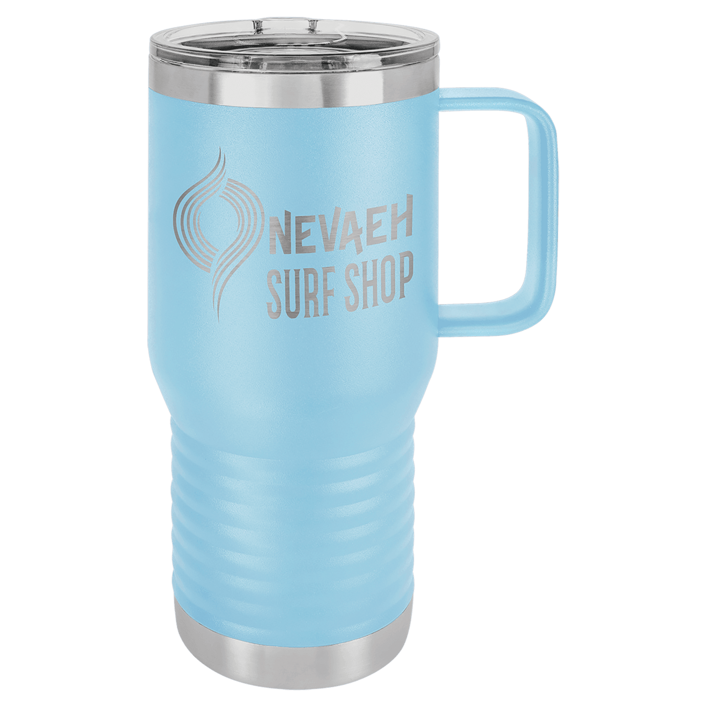 Polar Camel 20 oz. Light Blue Vacuum Insulated Travel Mug with Slider Lid (Sold by Case of 24)