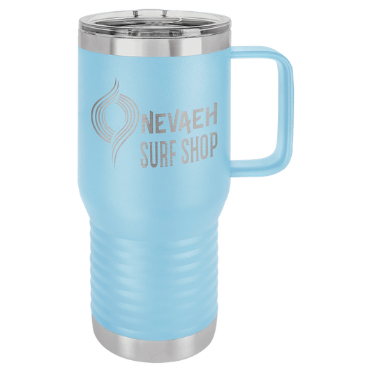 Polar Camel 20 oz. Light Blue Vacuum Insulated Travel Mug with Slider Lid (Sold by Case of 24)