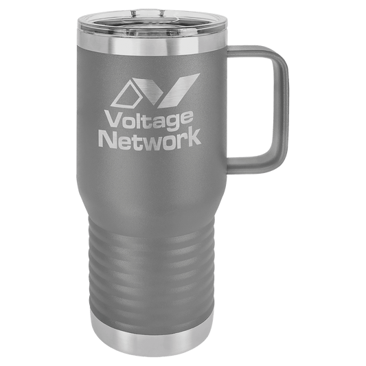 Polar Camel 20 oz. Dark Gray Vacuum Insulated Travel Mug with Slider Lid (Sold by Case of 24)