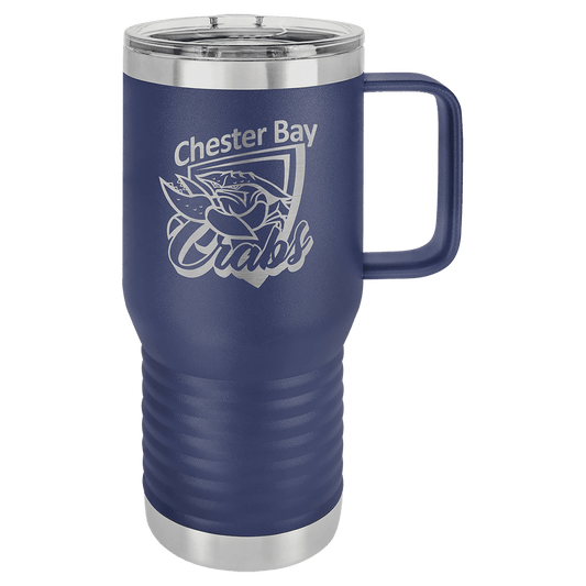 Polar Camel 20 oz. Navy Blue Vacuum Insulated Travel Mug with Slider Lid (Sold by Case of 24)