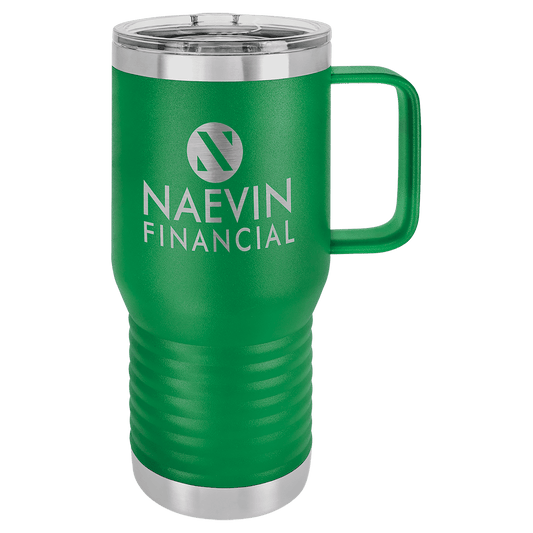 Polar Camel 20 oz. Green Vacuum Insulated Travel Mug with Slider Lid (Sold by Case of 24)
