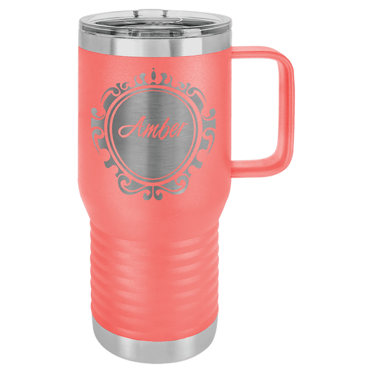 Polar Camel 20 oz. Coral Vacuum Insulated Travel Mug with Slider Lid (Sold by Case of 24)
