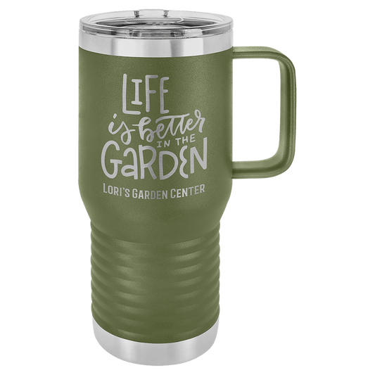 Polar Camel 20 oz. Olive Green Vacuum Insulated Travel Mug with Slider Lid (Sold by Case of 24)